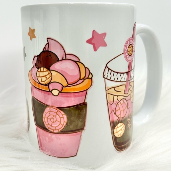 Cafecito Y Chisme Mexican Sweet Bread Large 15 oz mug - Picture 8 of 8